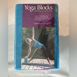 Set of Two Blue Yoga Blocks
